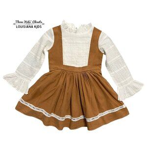 Evie's Closet 3T “The Eyelet Dress” Linen - Lace - Swiss Dot
